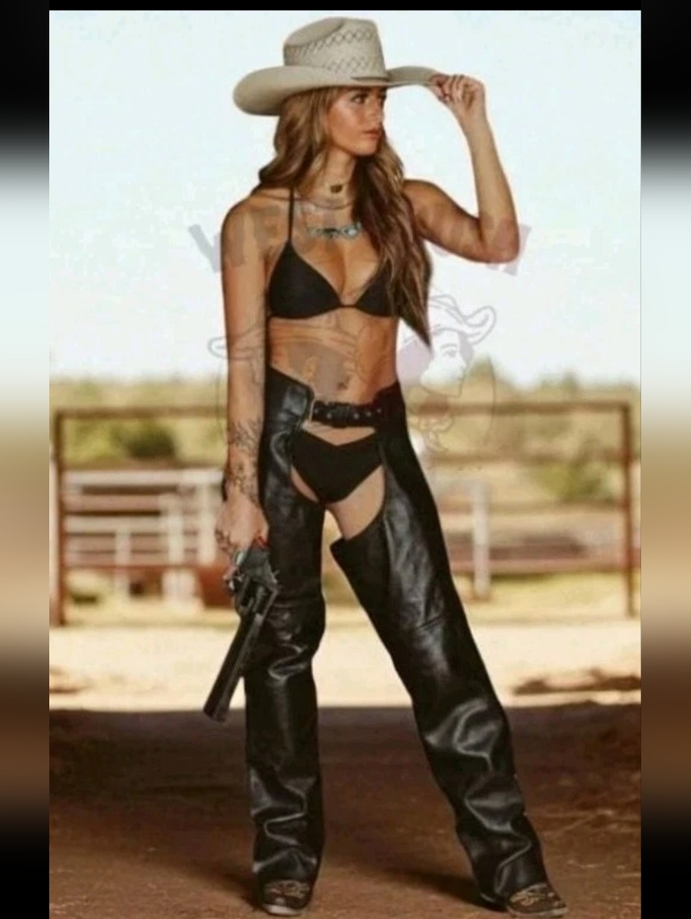 Leather Chaps By Mill Caves Creek Arizona, Zip Fitt Legs, Women's XS